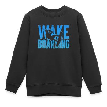 Wakeboard - Kinder Premium Organic Sweatshirt - Schwarz - Vorne - AI Model Kid Female (0cm)