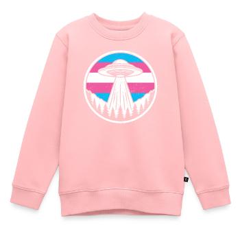 Étranger - Sweat Premium enfant bio - rose - Devant - AI Model Kid Female (0cm)