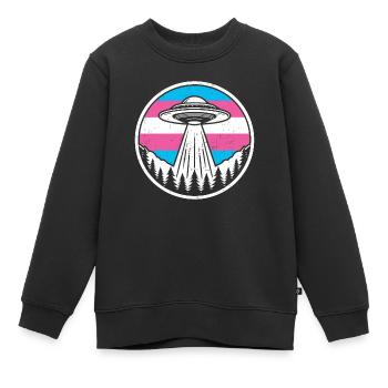 Étranger - Sweat Premium enfant bio - noir - Devant - AI Model Kid Female (0cm)