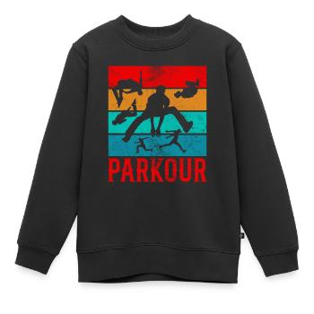 Backflip - Sweat Premium enfant bio - noir - Devant - AI Model Kid Female (0cm)