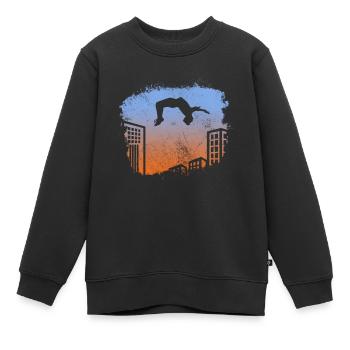 Backflip - Sweat Premium enfant bio - noir - Devant - AI Model Kid Female (0cm)
