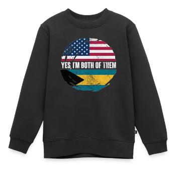 Bahamas - Sweat Premium enfant bio - noir - Devant - AI Model Kid Female (0cm)