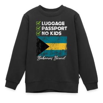 Bahamas - Sweat Premium enfant bio - noir - Devant - AI Model Kid Female (0cm)