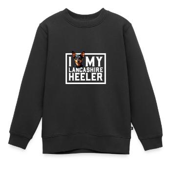 Ich liebe meinen Lancashire Heeler - Kinder Premium Organic Sweatshirt - Schwarz - Vorne - AI Model Kid Female (0cm)