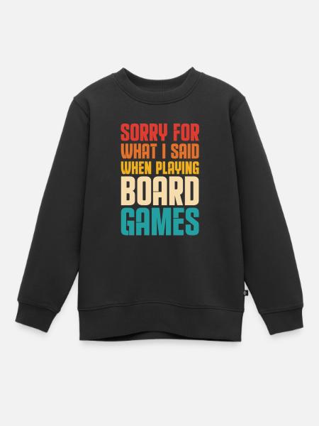 Brettspiel Brettspiele Spieleabend Spiele Geschenk - Kinder Premium Organic Sweatshirt - Schwarz