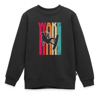 Wakeboard - Kinder Premium Organic Sweatshirt - Schwarz - Vorne - AI Model Kid Female (0cm)