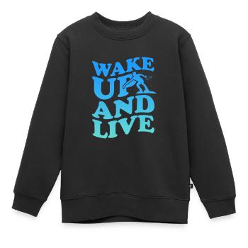 Wakeboard Wakeboarder Wakeboard Cadeau - Sweat Premium enfant bio - noir - Devant - AI Model Kid Female (0cm)