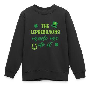 Die Kobolde haben mich dazu gebracht - Kinder Premium Organic Sweatshirt - Schwarz - Vorne - AI Model Kid Female (0cm)