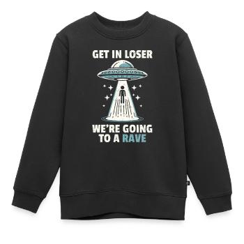 Étranger - Sweat Premium enfant bio - noir - Devant - AI Model Kid Female (0cm)