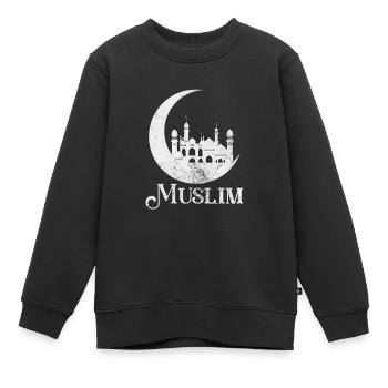 Musulman - Sweat Premium enfant bio - noir - Devant - AI Model Kid Female (0cm)