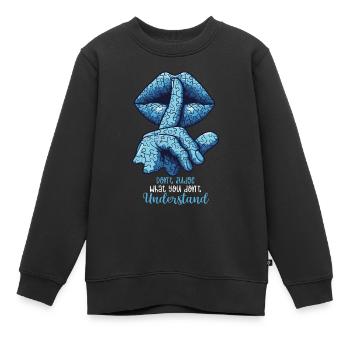 Autismus - Kinder Premium Organic Sweatshirt - Schwarz - Vorne - AI Model Kid Female (0cm)
