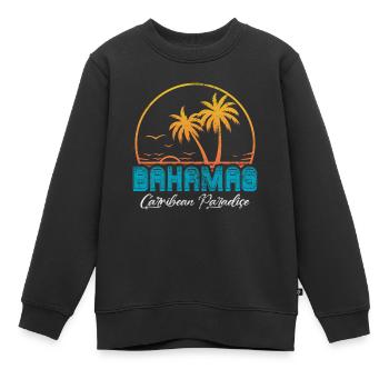 Bahamas - Sweat Premium enfant bio - noir - Devant - AI Model Kid Female (0cm)