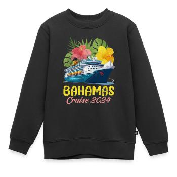 Bahamas - Sweat Premium enfant bio - noir - Devant - AI Model Kid Female (0cm)