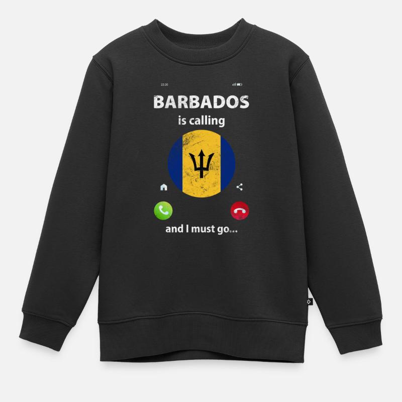 Barbados - Kinder Premium Organic Sweatshirt - Schwarz