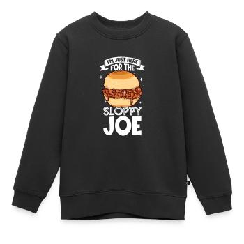 Seulement ici pour le Sloppy Joe - Sweat Premium enfant bio - noir - Devant - AI Model Kid Female (0cm)