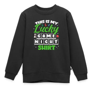 Jeu de société Jeux de société Jeux de nuit Jeux Cadeau - Sweat Premium enfant bio - noir - Devant - AI Model Kid Female (0cm)