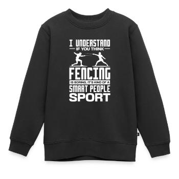 Escrime Épée Sabre Épée Épée Escrime Cadeau - Sweat Premium enfant bio - noir - Devant - AI Model Kid Female (0cm)