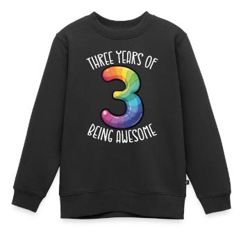 Trois années au cours desquelles nous sommes formidables 3. - Sweat Premium enfant bio - noir - Devant - AI Model Kid Female (0cm)