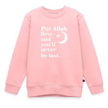 Muslim - Kinder Premium Organic Sweatshirt - Rosa - Vorne - AI Model Kid Female (0cm)