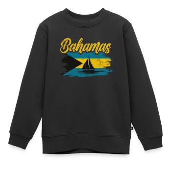 Bahamas - Sweat Premium enfant bio - noir - Devant - AI Model Kid Female (0cm)