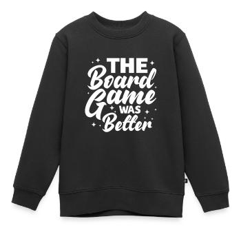Jeu de société Jeux de société Jeux de nuit Jeux Cadeau - Sweat Premium enfant bio - noir - Devant - AI Model Kid Female (0cm)