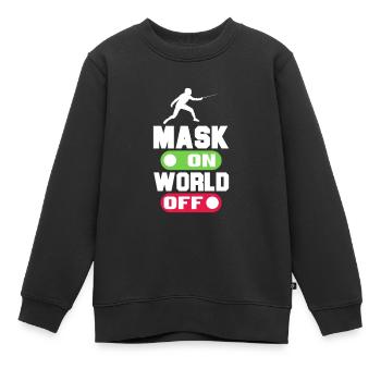 Escrime Épée Sabre Épée Épée Escrime Cadeau - Sweat Premium enfant bio - noir - Devant - AI Model Kid Female (0cm)