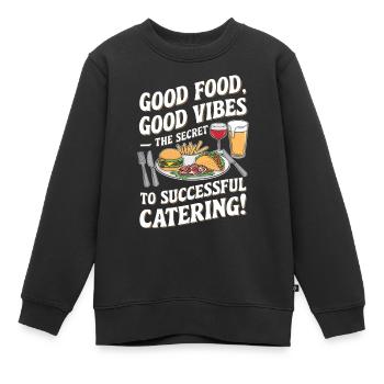 La bonne nourriture – le secret du succès - Sweat Premium enfant bio - noir - Devant - AI Model Kid Female (0cm)