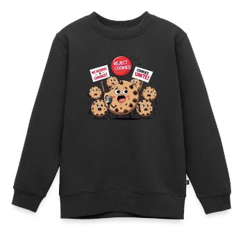 Cookie Rebellion - Conception amusante de protestation de biscuits - Sweat Premium enfant bio - noir - Devant - AI Model Kid Female (0cm)