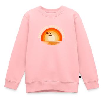Je fuis à Venice Beach - Sweat Premium enfant bio - rose - Devant - AI Model Kid Female (0cm)