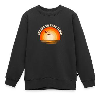 Je fuis vers Cape Town - Sweat Premium enfant bio - noir - Devant - AI Model Kid Female (0cm)