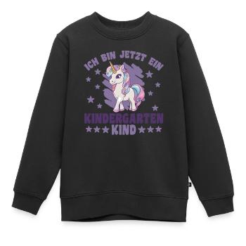 Je suis un enfant de maternelle maternelle licorne - Sweat Premium enfant bio - noir - Devant - AI Model Kid Female (0cm)