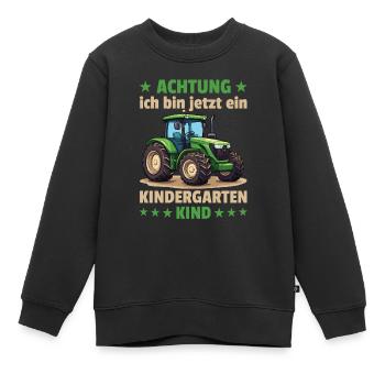 Je suis un enfant de maternelle maternelle licorne - Sweat Premium enfant bio - noir - Devant - AI Model Kid Female (0cm)