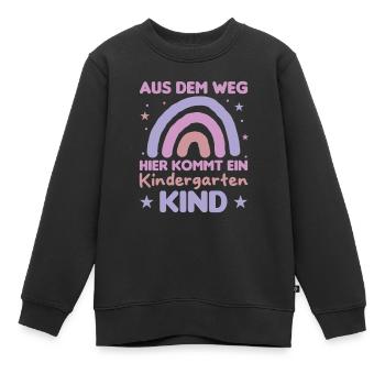 Kindergartenkind Regenbogen Aus dem weg - Kinder Premium Organic Sweatshirt - Schwarz - Vorne - AI Model Kid Female (0cm)
