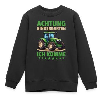 Je suis un enfant de maternelle maternelle licorne - Sweat Premium enfant bio - noir - Devant - AI Model Kid Female (0cm)