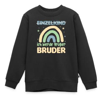 Big Brother 2026 Arc-en-ciel Doux Frère - Sweat Premium enfant bio - noir - Devant - AI Model Kid Female (0cm)