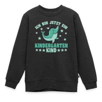 Maternelle Delfin Je suis maintenant un - Sweat Premium enfant bio - noir - Devant - AI Model Kid Female (0cm)