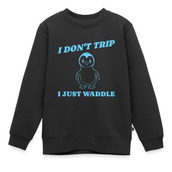 Je ne trébuche pas, je me dandine juste en cadeau - Sweat Premium enfant bio - noir - Devant - AI Model Kid Female (0cm)