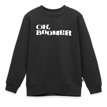 Boomer - Kinder Premium Organic Sweatshirt - Schwarz - Vorne - AI Model Kid Female (0cm)