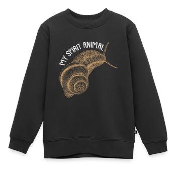 Escargot mon animal préféré mon - Sweat Premium enfant bio - noir - Devant - AI Model Kid Female (0cm)