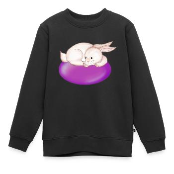 Osterhase - Kinder Premium Organic Sweatshirt - Schwarz - Vorne - AI Model Kid Female (0cm)