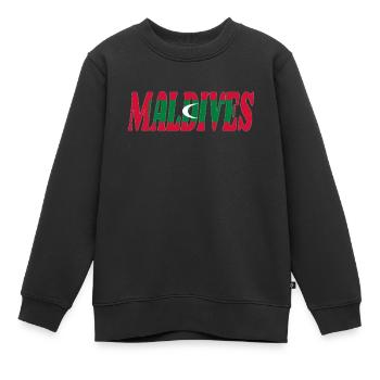 Maldives - Sweat Premium enfant bio - noir - Devant - AI Model Kid Female (0cm)