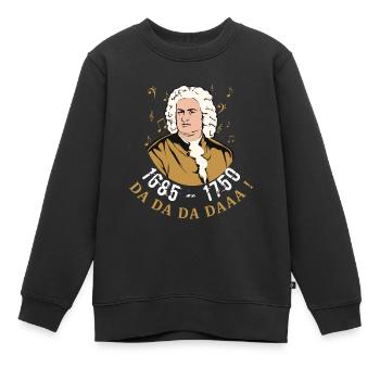 Johann Sebastian Bach - Kinder Premium Organic Sweatshirt - Schwarz - Vorne - AI Model Kid Female (0cm)