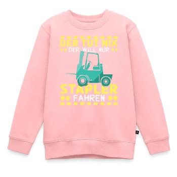 Der Tut Nix Der Will Nur Stapler Fahren - Kinder Premium Organic Sweatshirt - Rosa - Vorne - AI Model Kid Female (0cm)