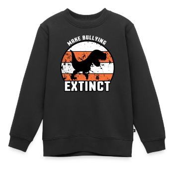 Dinosaur Kindness Awareness Unity Day - Kids Premium Organic Sweatshirt - black - Front - AI Model Kid Female (0cm)