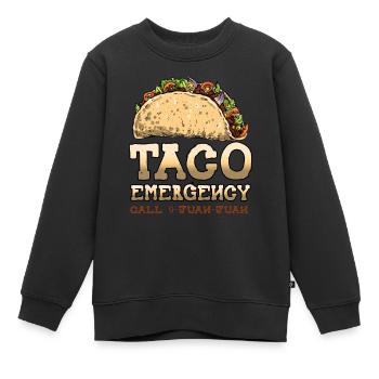 Cuisine Vintage Mexican Food Mexico Call Taco - Kinder Premium Organic Sweatshirt - Schwarz - Vorne - AI Model Kid Female (0cm)