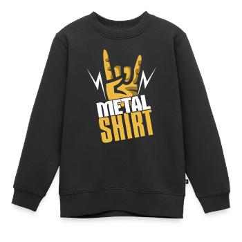Rock Sign Rocker Hand Metal Love Metal Lover - Kinder Premium Organic Sweatshirt - Schwarz - Vorne - AI Model Kid Female (0cm)