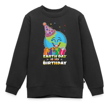 Protect Oceans Day Earth Day auch meine Geburt - Kinder Premium Organic Sweatshirt - Schwarz - Vorne - AI Model Kid Female (0cm)