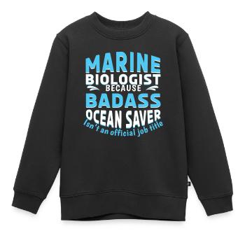 Save Nature Oceans Day Earth Day Meeresbiologe - Kinder Premium Organic Sweatshirt - Schwarz - Vorne - AI Model Kid Female (0cm)