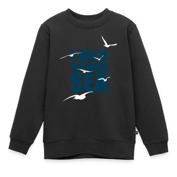 I need Vitamin Sea - Möwenschwarm - Geschenk - Kinder Premium Organic Sweatshirt - Schwarz - Vorne - AI Model Kid Female (0cm)