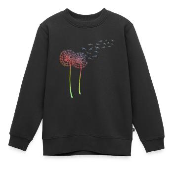 Planeur pissenlit planeur planeur - Sweat Premium enfant bio - noir - Devant - AI Model Kid Female (0cm)
